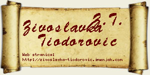 Živoslavka Tiodorović vizit kartica